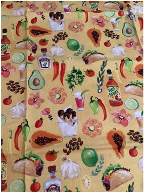 Mexican Food on Yellow - Dear Stella FQ